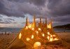 beautiful sand castle lights